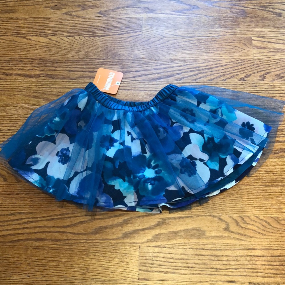 NWT Gymboree blue floral skirt